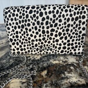 Micheal Kors Leopard Print Chain Crossbody Bag